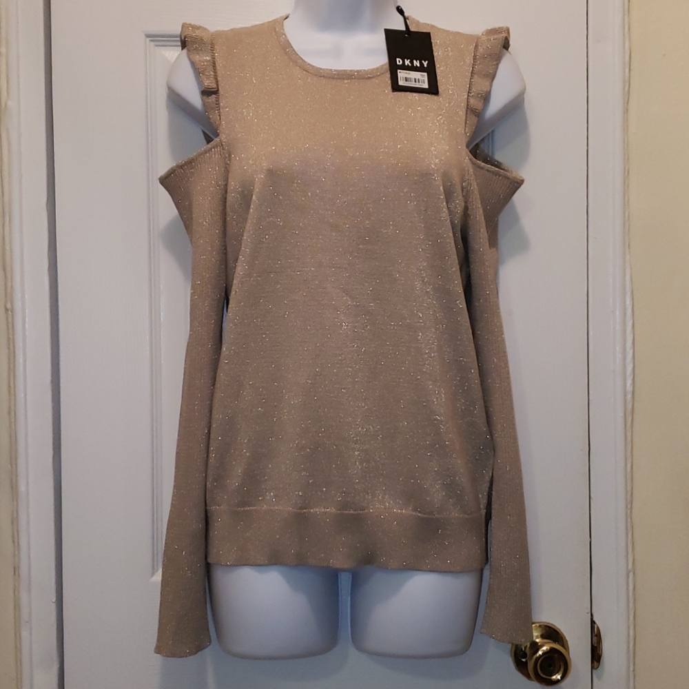 DKNY Cold shoulder knit top
